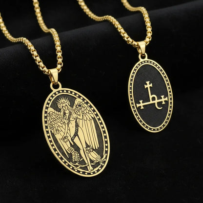 Double-Sided Lilith Sigil Necklace – size and scale reference