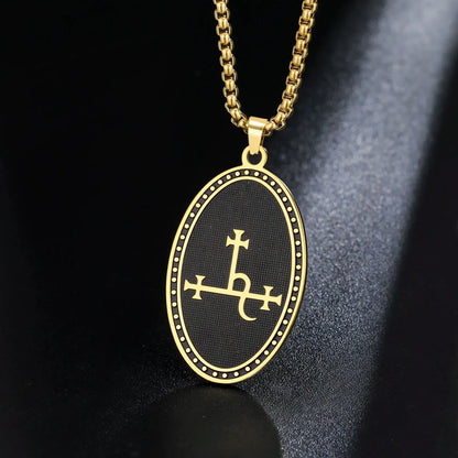 Double-Sided Lilith Sigil Necklace – worn around neck