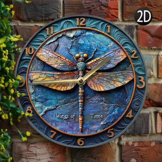 Dragonfly Wall Clock Insect Clock Home Decorations-MoonChildWorld