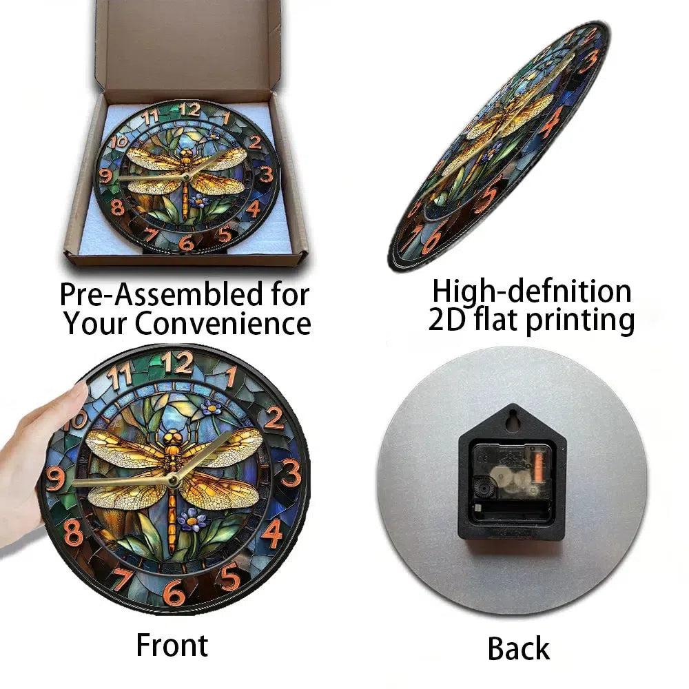 Dragonfly Wall Clock - Insect Wall Clock Home Decor-MoonChildWorld