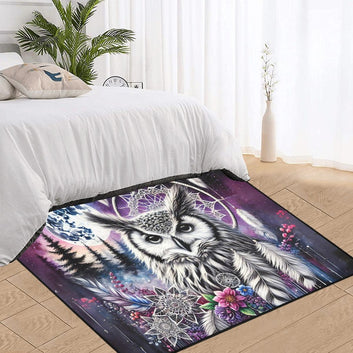 Dreamcatcher Spirit Owl Area Rug Moon Owl Carpet