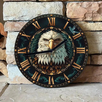 Eagle Wall Clock Spirit Animals Clock Home Decor-MoonChildWorld