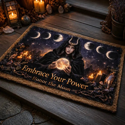 Moon Phases Gothic Witch Doormat – Halloween Witchy Welcome Mat for Dark Aesthetic Decor_mockup_2.webp