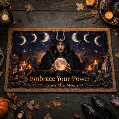 Moon Phases Gothic Witch Doormat – Halloween Witchy Welcome Mat for Dark Aesthetic Decor_mockup_3.webp
