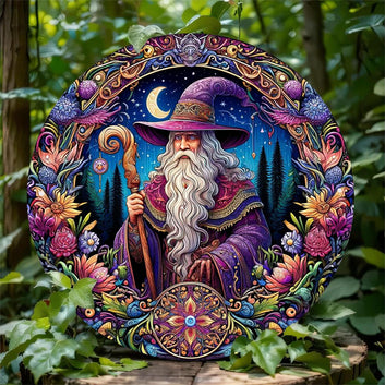 Enchanted Forest Wizard Metal Sign Witchy Wall Art Wizard Decor-MoonChildWorld