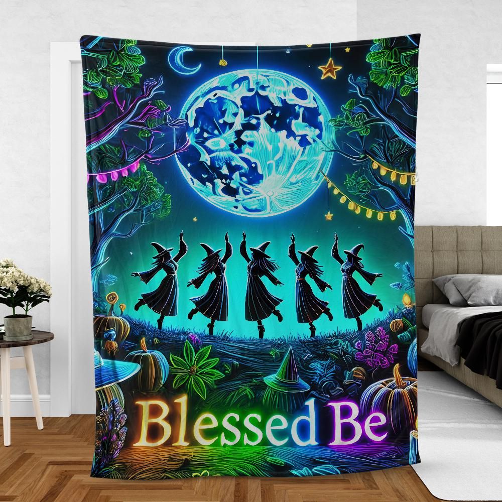 Enchanted Witch Blanket for Pagan & Wiccan Home Decor-MoonChildWorld