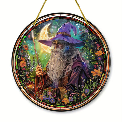 Enchanted Wizard Suncatcher Witch Acrylic Sign-MoonChildWorld