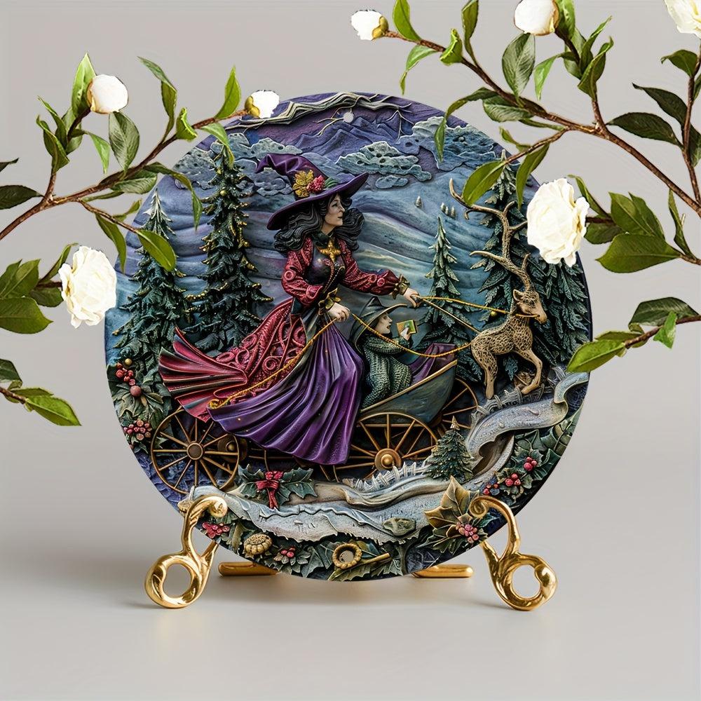 Enchanting Witch Metal Sign Pagan Yule Decor-MoonChildWorld
