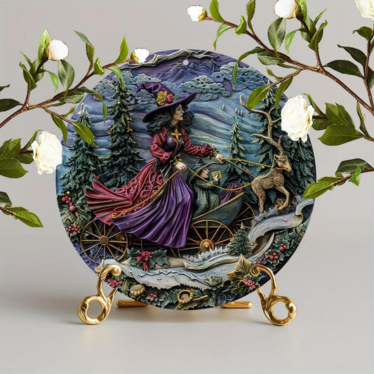 Enchanting Witch Metal Sign Pagan Yule Decor-MoonChildWorld