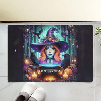 Enter my coven Gothic Witch Doormat Spooky Halloween Doormat-MoonChildWorld