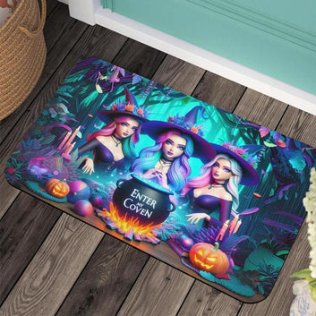 Enter my coven Gothic Witches Doormat Spooky Halloween Doormat-MoonChildWorld