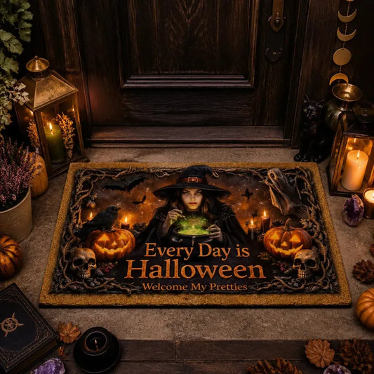 Welcome Witches Doormat – Spooky Witchy Halloween Welcome Mat for Gothic Entryway_mockup_1.webp