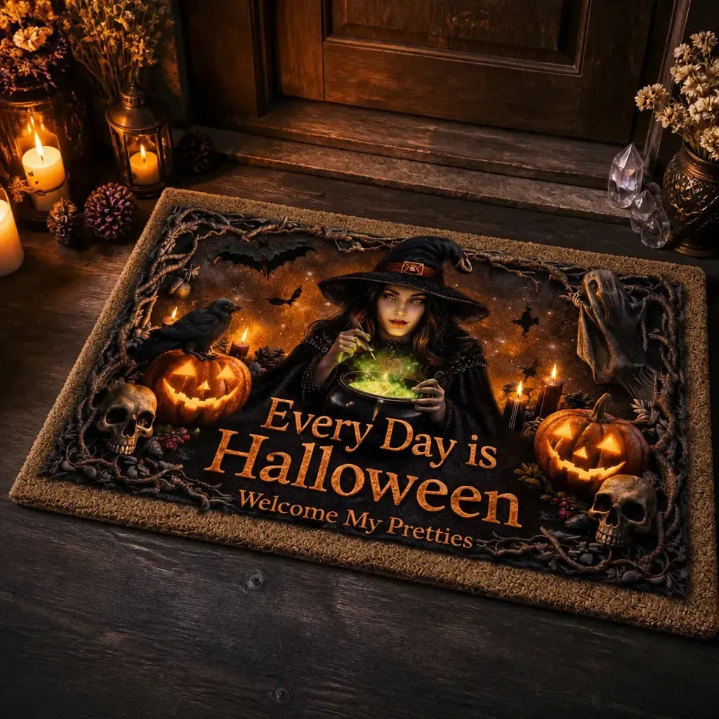 Welcome Witches Doormat – Spooky Witchy Halloween Welcome Mat for Gothic Entryway_mockup_2.webp