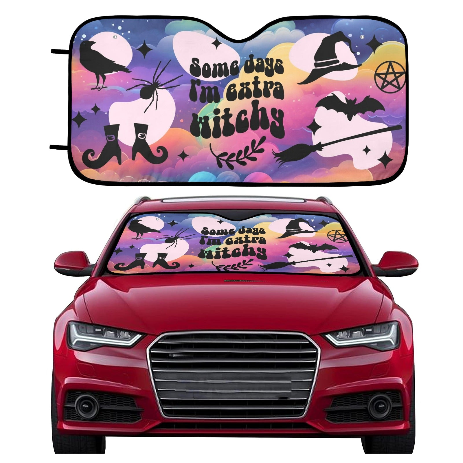 Extra Witchy Car Sun Shade-MoonChildWorld