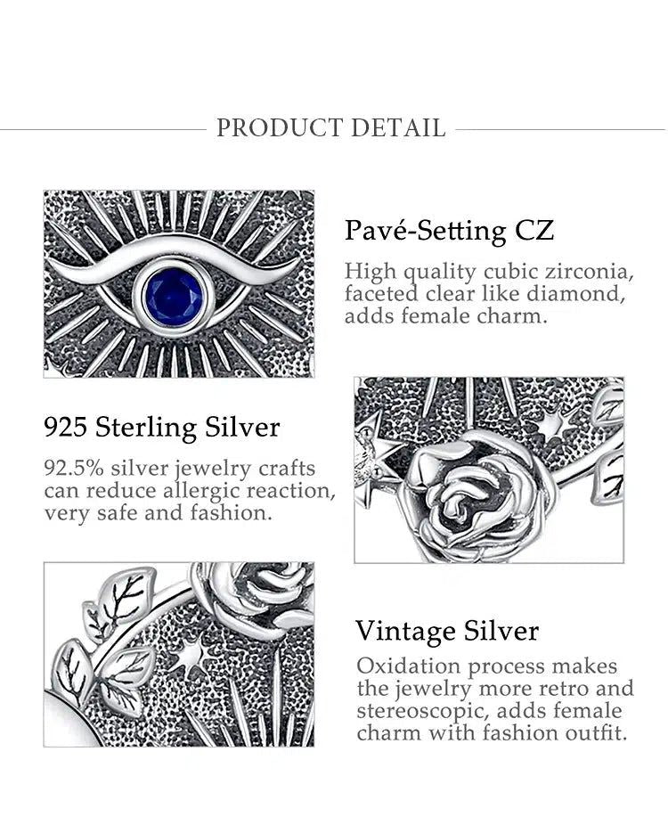 Eye Of Horus Triple Moon Goddess Necklace Wiccan Jewelry-MoonChildWorld