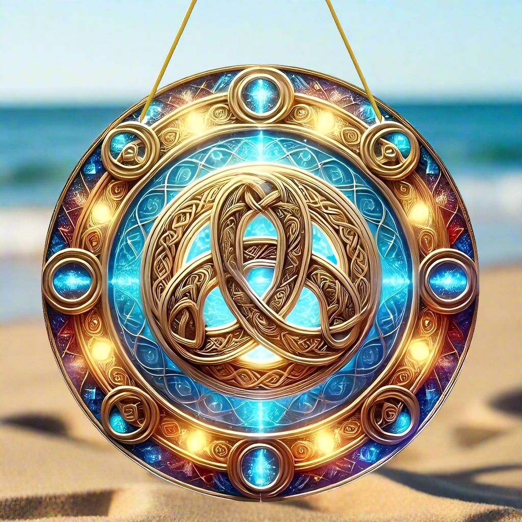 Celtic Knot Suncatcher Pagan Acrylic Sign Witchcraft Window Art-MoonChildWorld