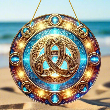 Celtic Knot Suncatcher Pagan Acrylic Sign Witchcraft Window Art