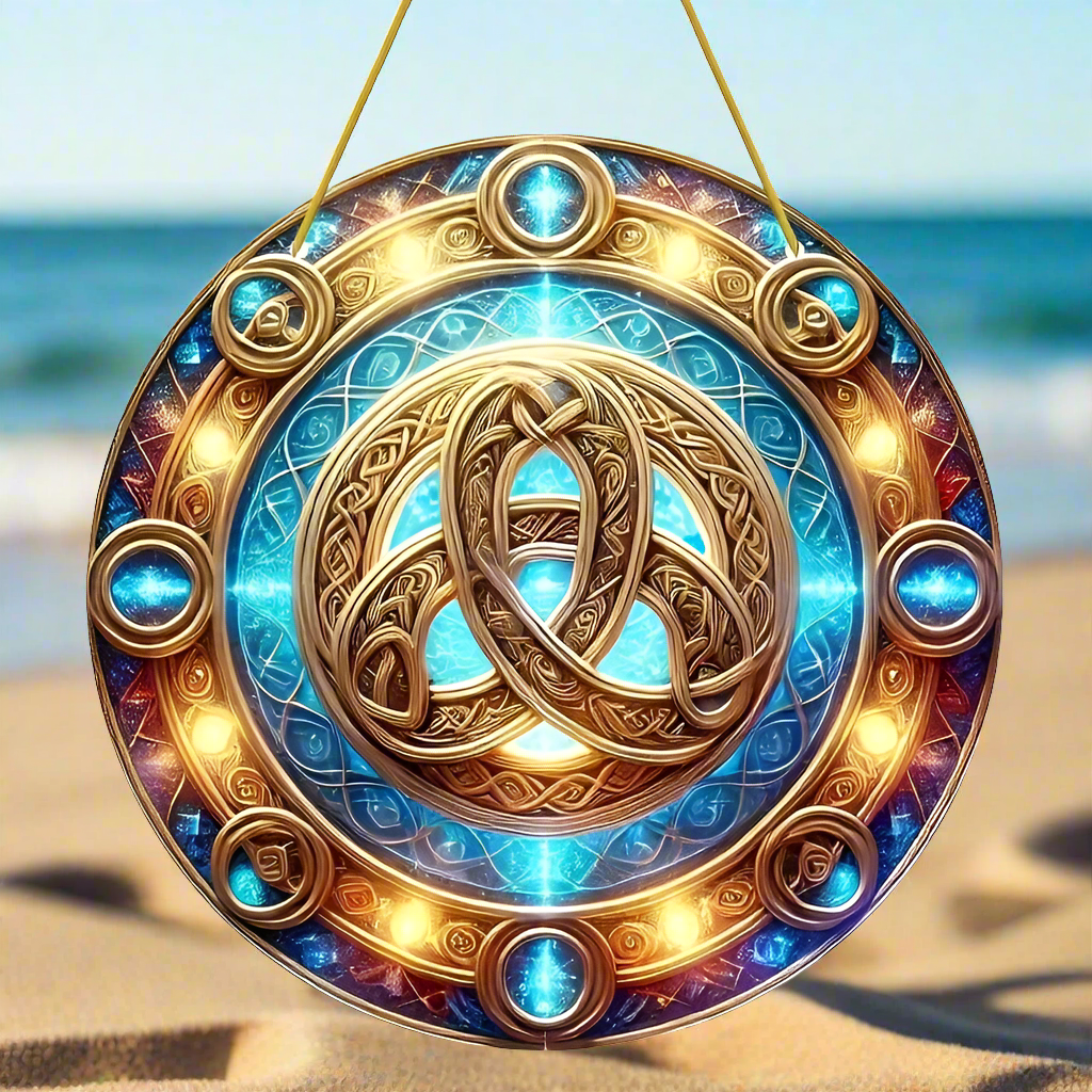 Celtic Knot Suncatcher Pagan Acrylic Sign Witchcraft Window Art-MoonChildWorld