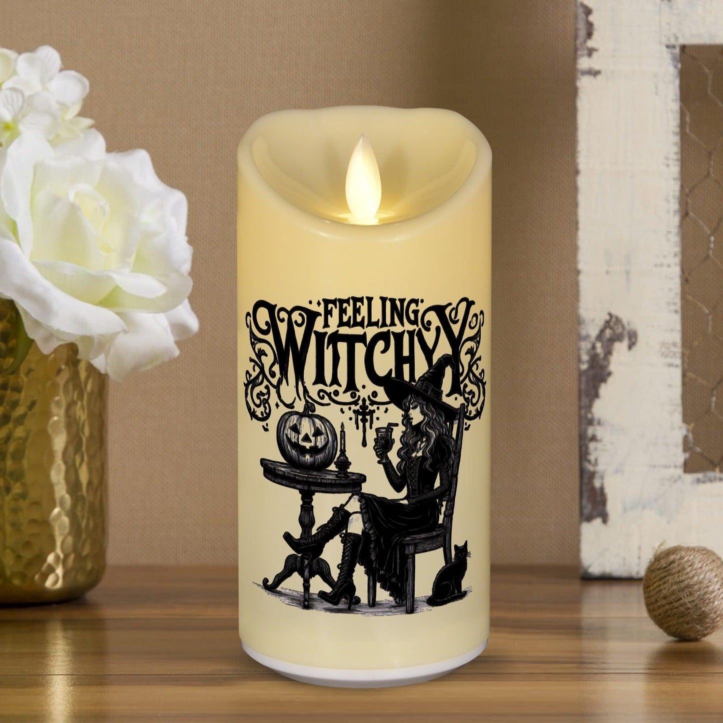 Feeling Witchy Flameless LED Candle-MoonChildWorld