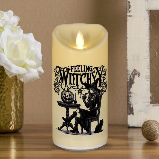 Feeling Witchy Flameless LED Candle-MoonChildWorld