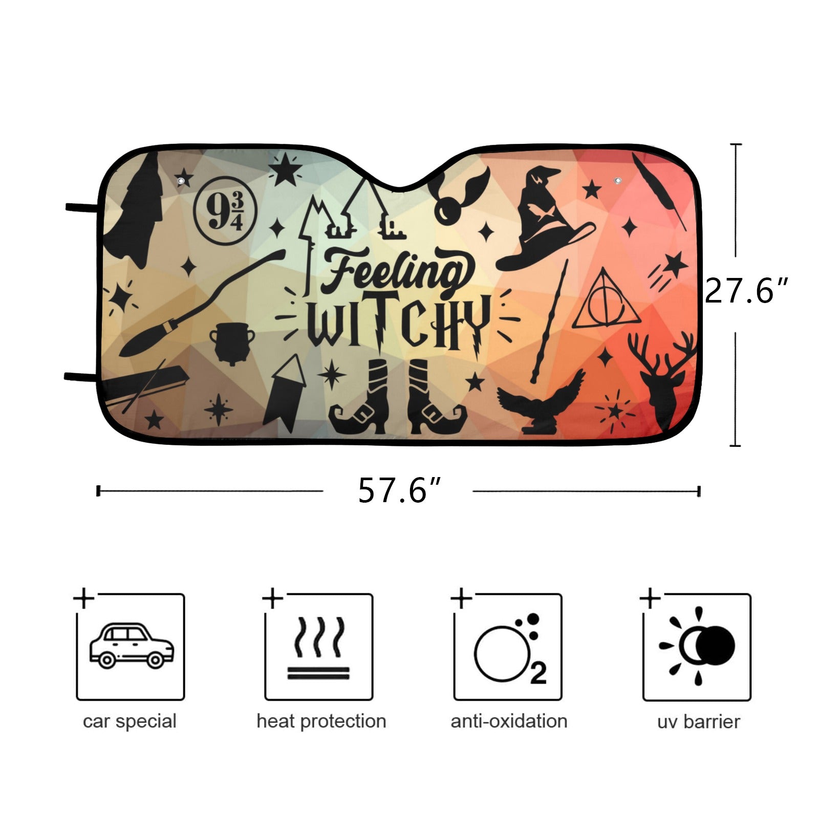 Feeling witchy Car Sun Shade-MoonChildWorld