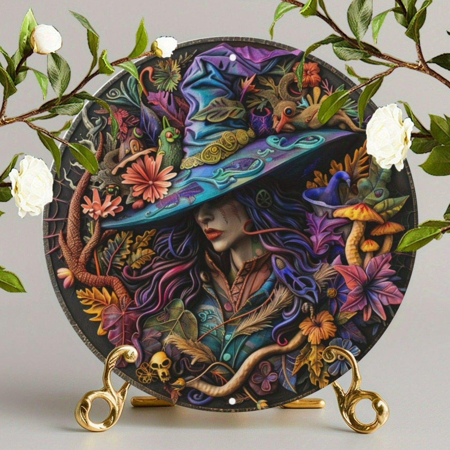 Forest Witch Metal Sign Mystical Home Decor-MoonChildWorld