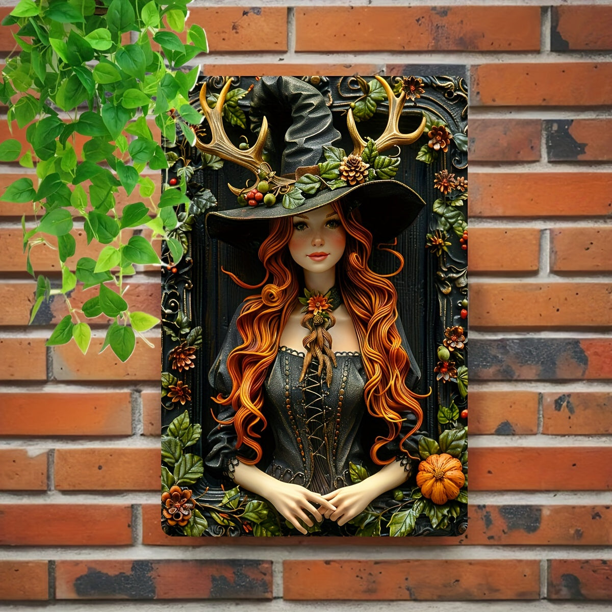 Forest Witch Wall Art Witchy Metal Sign Yule Pagan Home Decor-MoonChildWorld
