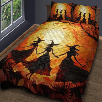 Forest Witches Quilt Bedding Set-MoonChildWorld