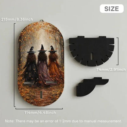 Forest Witches Wall Shelf for Crystals & Candles – Wooden Halloween Floating Shelf Witchy Altar Decor-MoonChildWorld