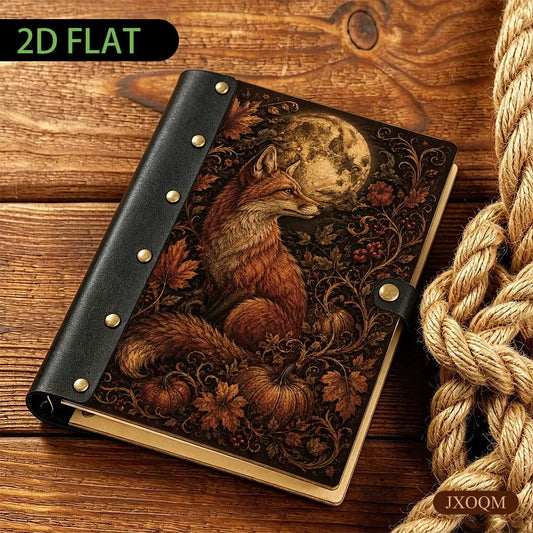 Fox Moon Autumn Pumpkin Journal - fox journal - MoonChildWorld