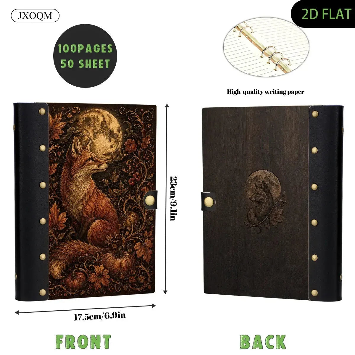 Fox Moon Autumn Pumpkin Journal - Book of Shadows - MoonChildWorld