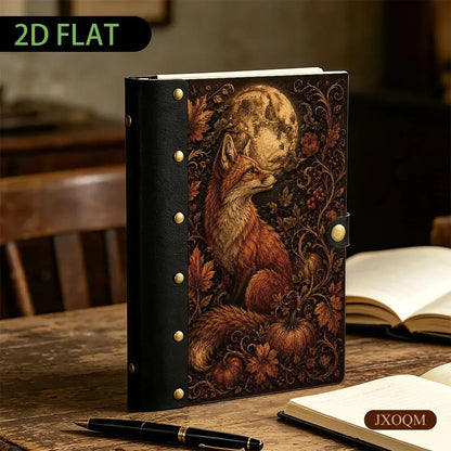 Fox Moon Autumn Pumpkin Journal - autumn journal - MoonChildWorld