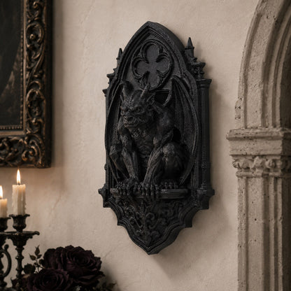 Gothic gargoyle wall decor – dark castle style display