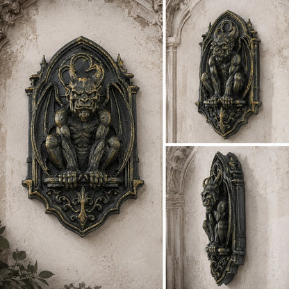 Grotesque relief plaque – protective guardian wall hanging