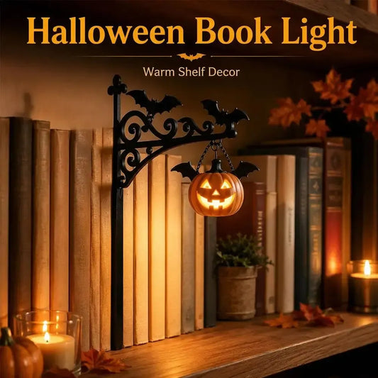 Ghost Bookshelf Lantern - Halloween Mini Library Book Light-MoonChildWorld