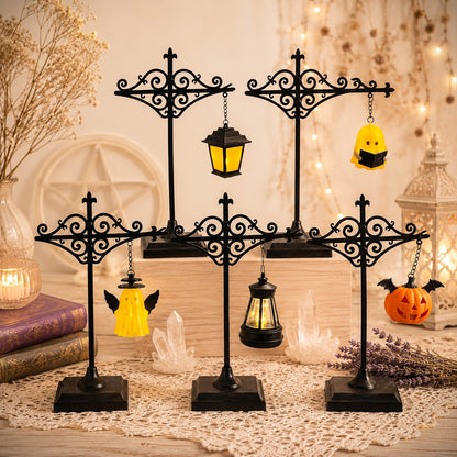 Halloween mini bookshelf lanterns collection - ghost pumpkin and lantern style options