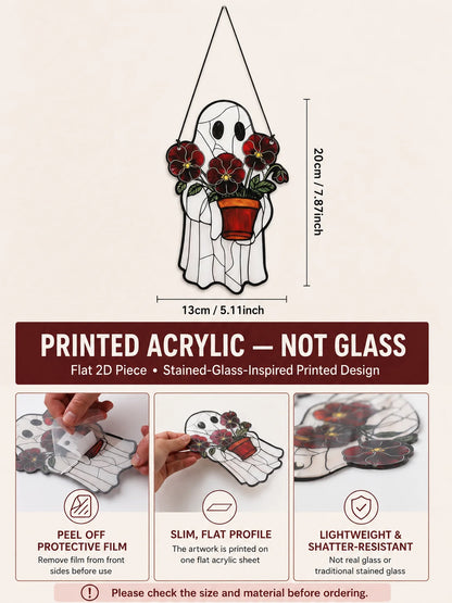 Size reference for the ghost flower pot suncatcher