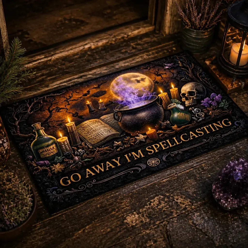 Witchcraft Gothic Doormat – Occult Pagan Welcome Mat for Witch Home Decor_mockup_2.webp