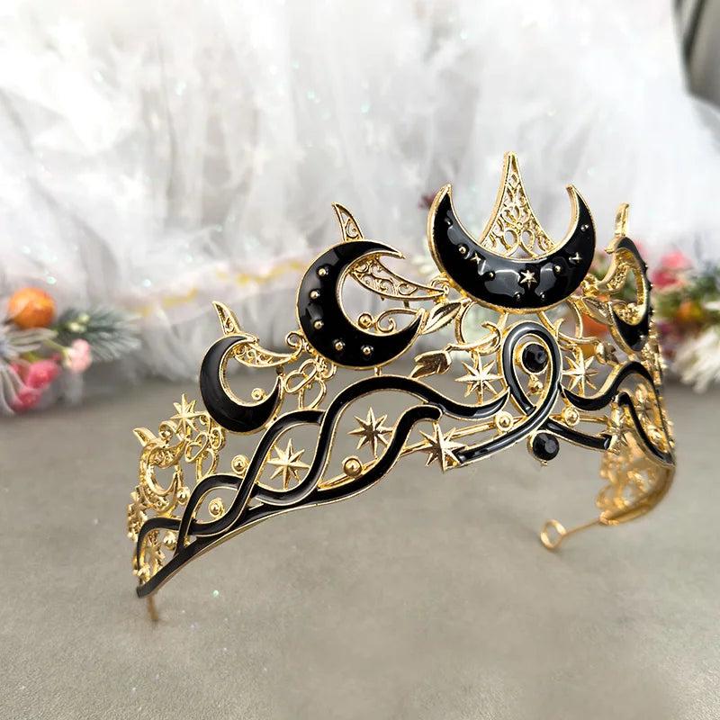 Goddess Moon Crowns Celestial Goddess Tiaras Wiccan Pagan Hair Accessories-MoonChildWorld