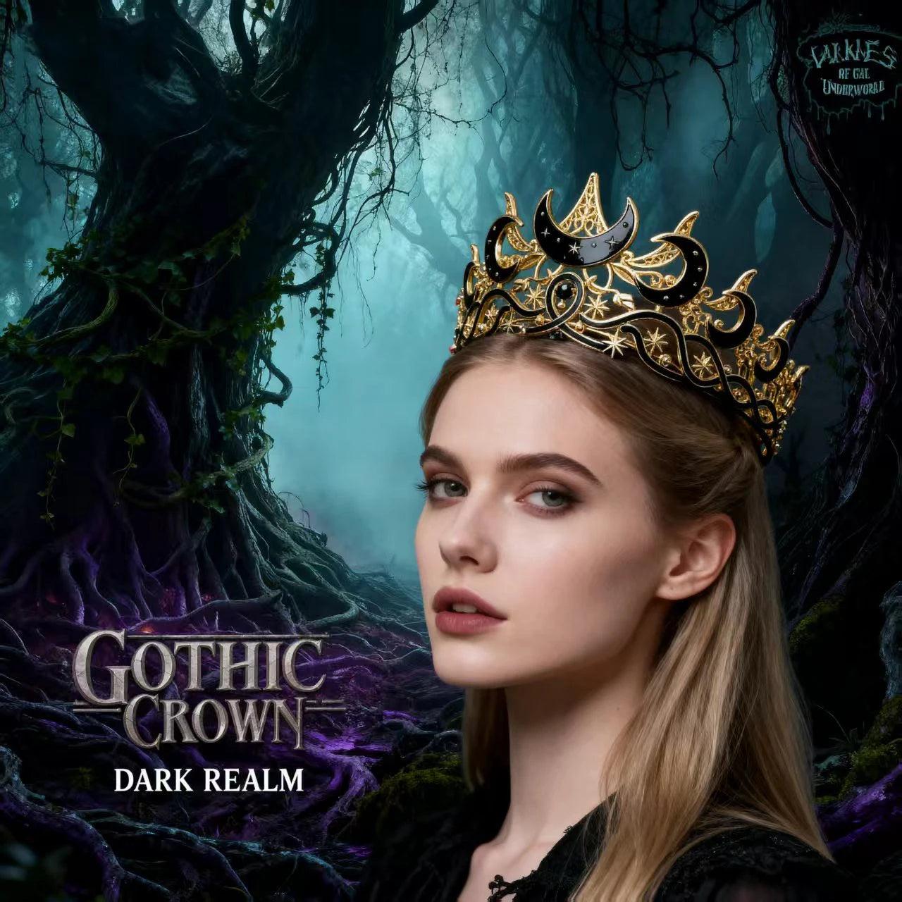 Goddess Moon Crowns Celestial Goddess Tiaras Wiccan Pagan Hair Accessories-MoonChildWorld