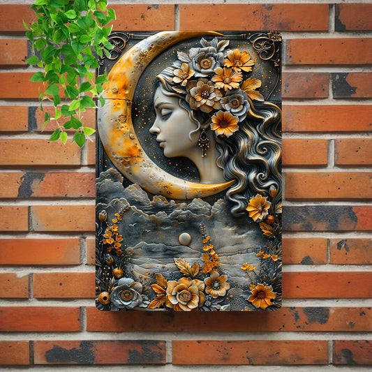 Goddess Moon Metal Sign Celestial Wall Decor-MoonChildWorld