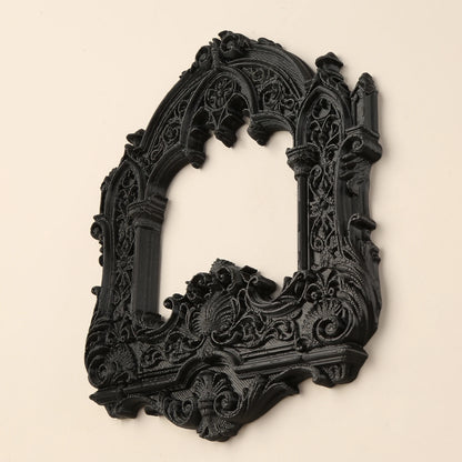 Gothic Arch Carved Hollow Wall Frame – close-up detail