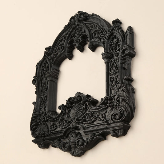 Gothic Arch Carved Hollow Wall Frame – close-up detail