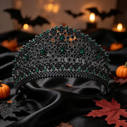Gothic crown styled for a masquerade dinner look