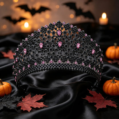 Baroque gothic crown worn for a Halloween cosplay look