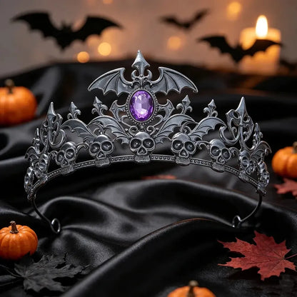 Gothic crystal tiara shown in profile