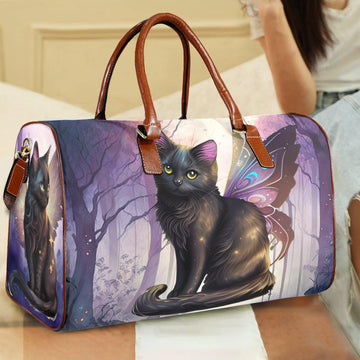 Gothic Black Cat Travel Bag-MoonChildWorld