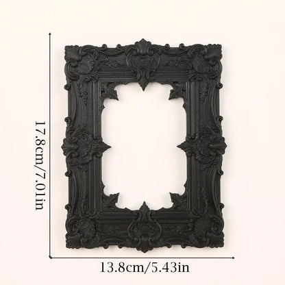 Matte black gothic frame wall art Style B – tarot display Wiccan Victorian sacred home decoration