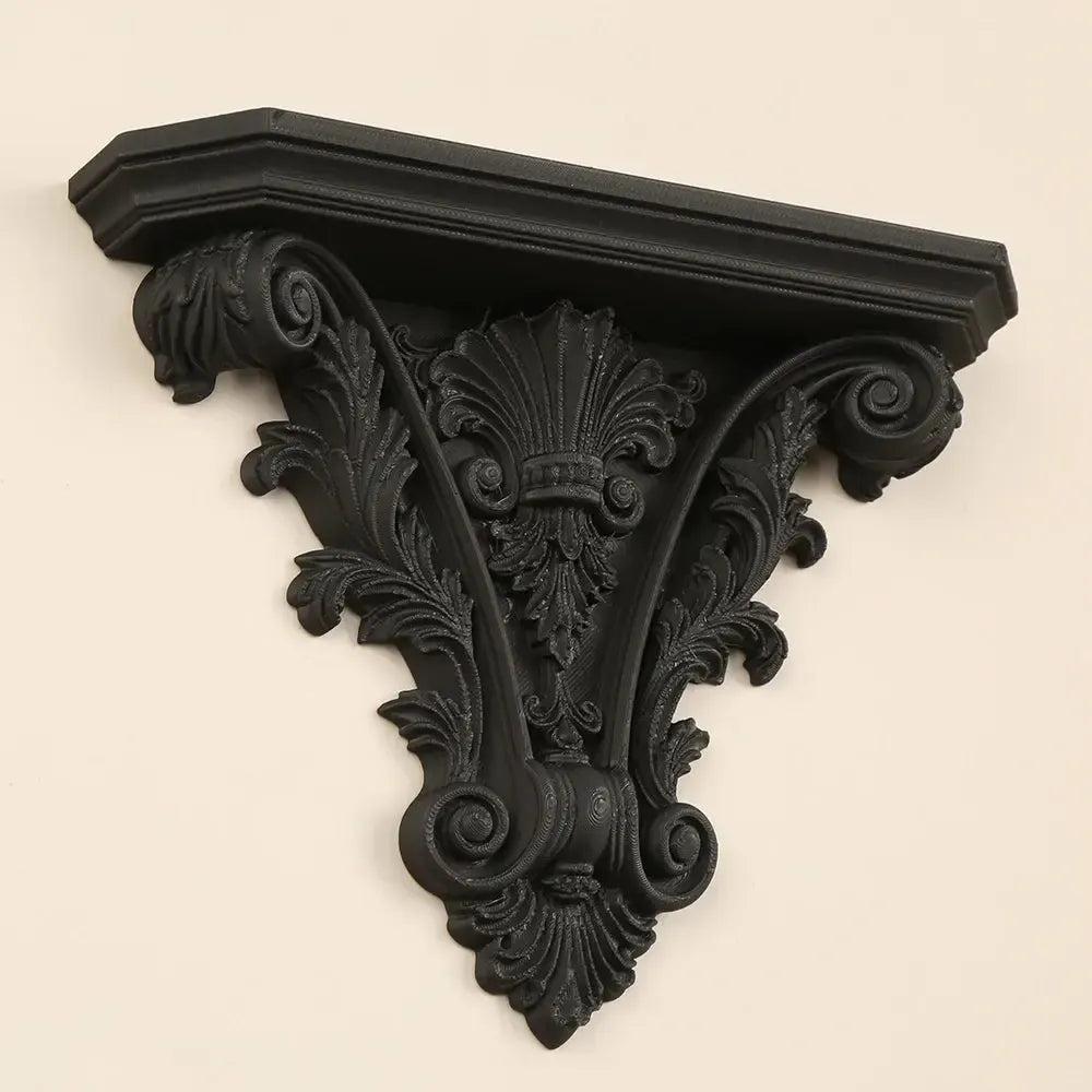 Gothic Carved Wall Shelf For Dark Style Home Wall Storage & Witchy Halloween Decoration-MoonChildWorld