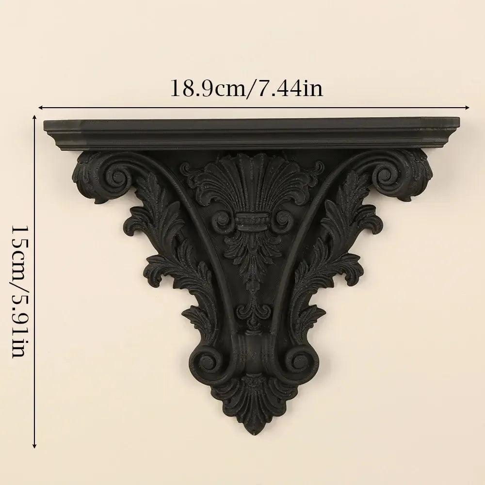 Gothic Carved Wall Shelf For Dark Style Home Wall Storage & Witchy Halloween Decoration-MoonChildWorld